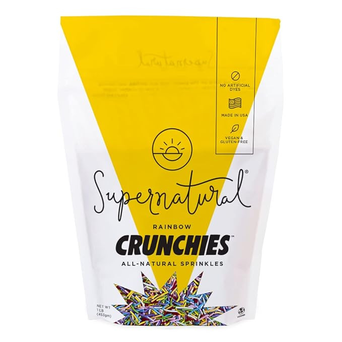 Rainbow Crunchies Natural Sprinkles by Supernatural, Made in USA, No Artificial Dyes, Soy Free, G... | Amazon (US)