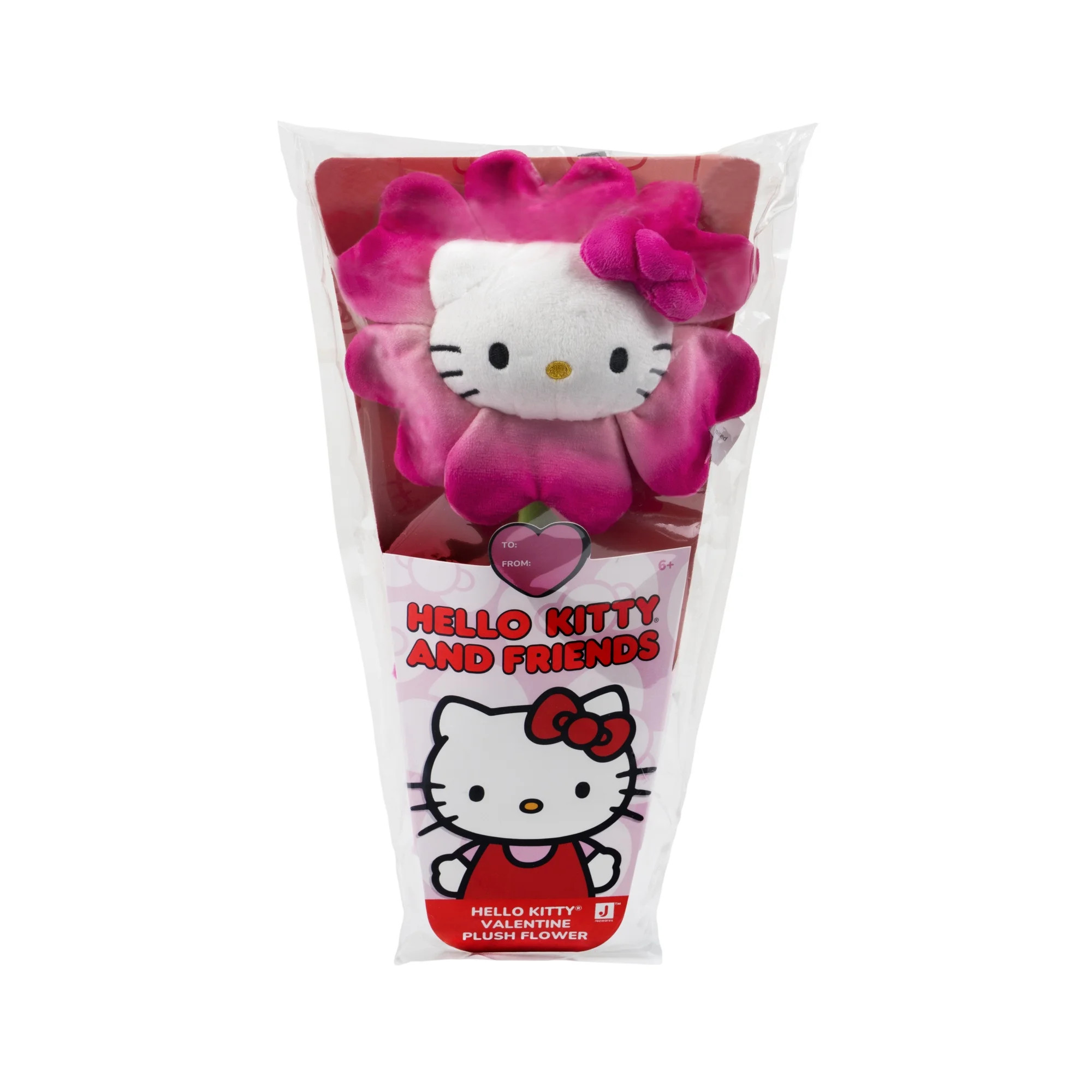 Hello Kitty® and Friends 14-inch Plush Flower - Hello Kitty® Ombre Red with Bendable Stems | Walmart (US)