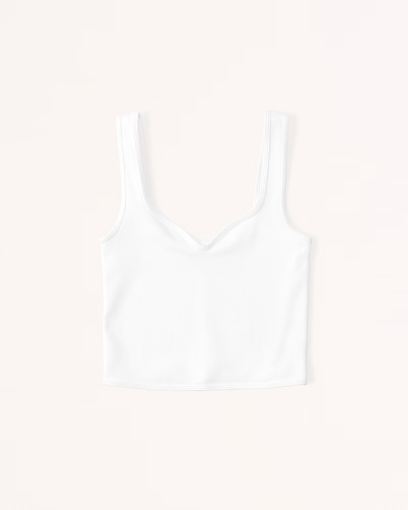 Cropped Sweetheart Rib Top | Abercrombie & Fitch (US)