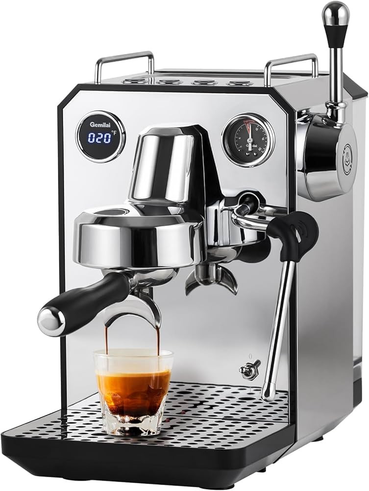 Gemilai Owl Espresso Machine, 15 Bar Professional Semi-Automatic Espresso Maker with Milk Frother... | Amazon (US)