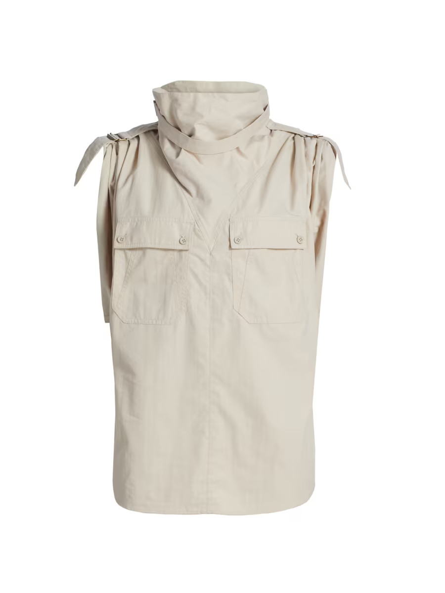 Isabel Marant Étoile Nemia Funnel Neck Top | Saks Fifth Avenue | Saks Fifth Avenue