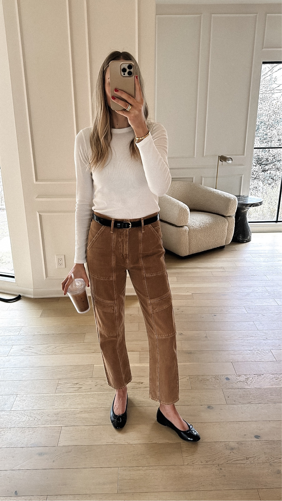 Size up in the pants 
Chair in background is Scout Design Studio in Dallas 

#LTKsalealert #LTKstyletip #LTKover40