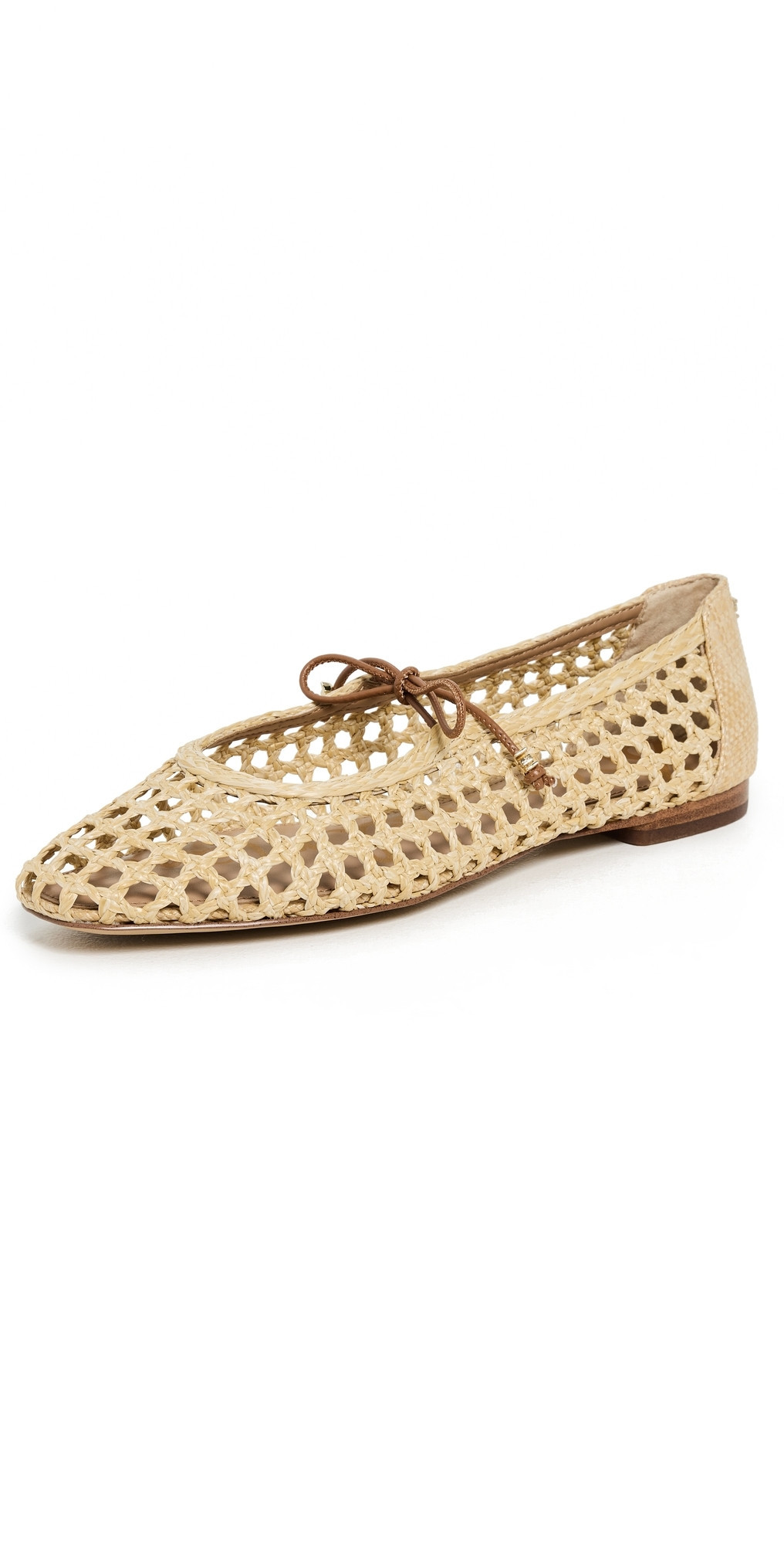 Sam Edelman Marcie Woven Mary Jane Flats Bleached Beechwood/Saddle 8.5 | Shopbop