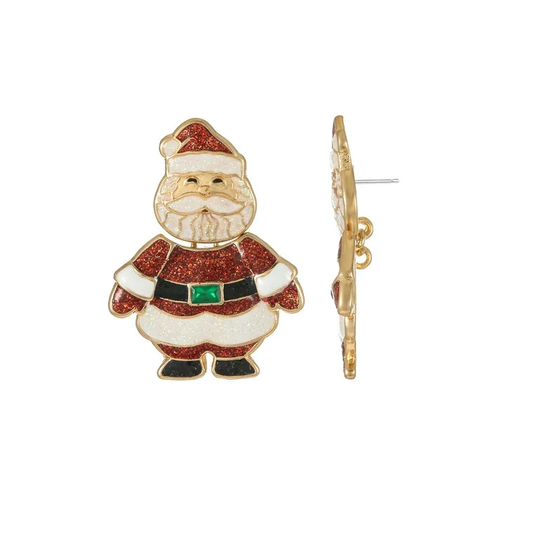 Holiday Time Santa Claus Earrings, 1 Pair | Walmart (US)
