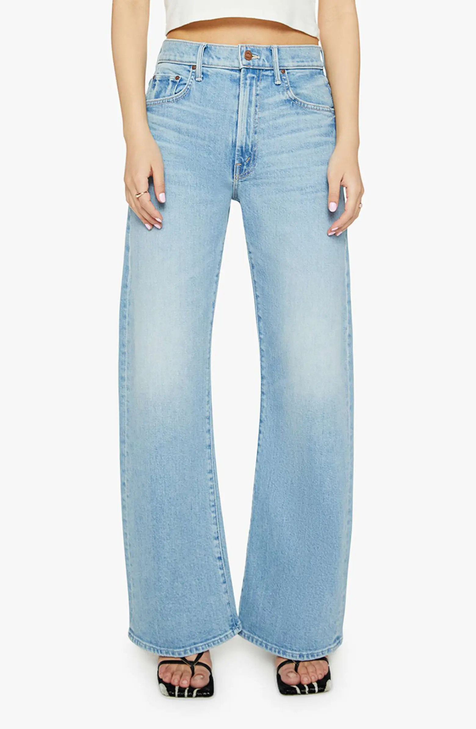 MOTHER Lil' Lasso Sneak Wide Leg Jeans | Nordstrom | Nordstrom