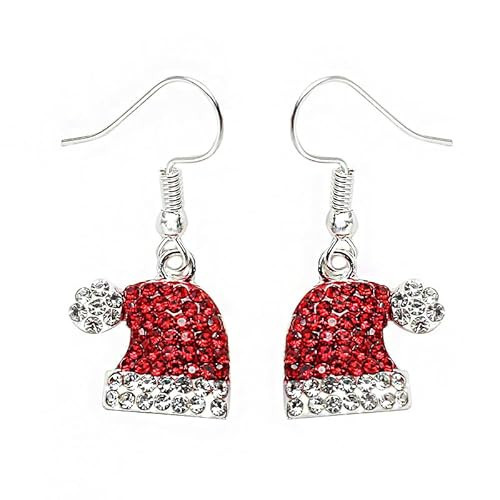 Christmas Tree Earrings for Women Colorful Rhinestone Crystal Christmas Tree Earrings Christmas Dangle Earrings Christmas Theme Earrings for Women | Amazon (US)