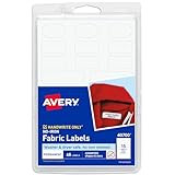 Avery No-Iron Fabric Labels, Assorted Shapes and Sizes, Washer and Dryer Safe, Non-Printable, 45 ... | Amazon (US)