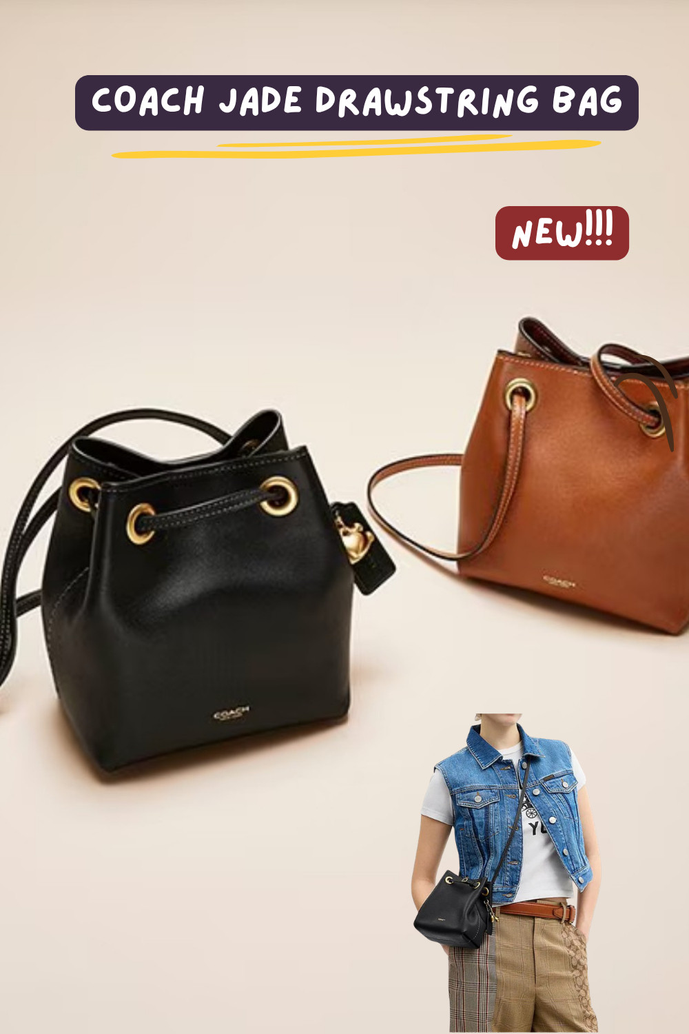 Coach Jade Drawstring Crossbody Bag
💕 The Cutest Everyday Crossbody Bag 💕

Don't let the cute size fool you! ✨ It has plenty of room for your daily essentials including your phone, wallet, keys, lip products, sunglasses, and more.

✔ Drawstring closure for a chic, relaxed look
✔ Lightweight and comfortable to carry
✔ Perfect size for everyday essentials
✔ Easy hands-free crossbody style
✔ Adorable and versatile design
✔ NEW ITEM 🔥

Whether you're running errands, traveling, going to brunch, or enjoying a weekend outing, the Jade Drawstring Crossbody Bag is the kind of bag you'll reach for again and again. 

 #LTKstyletip #LTKbag #LTKgiftguide