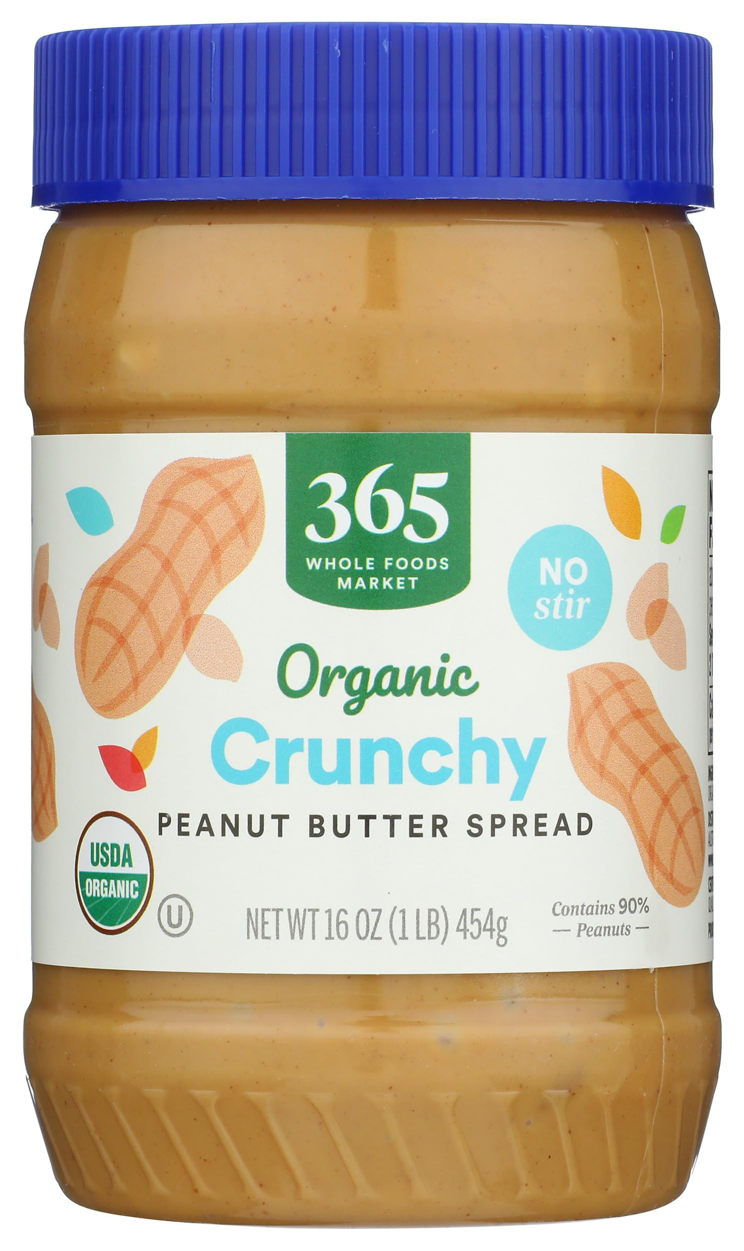 365 by Whole Foods Market, Organic Crunchy Peanut Butter Spread, No Stir, 16 Ounce | Amazon (US)