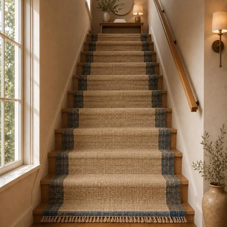 Long Moroccan Stair Runner Rug - Handwoven Wool Kilim, Custom Size - Etsy | Etsy (Global)