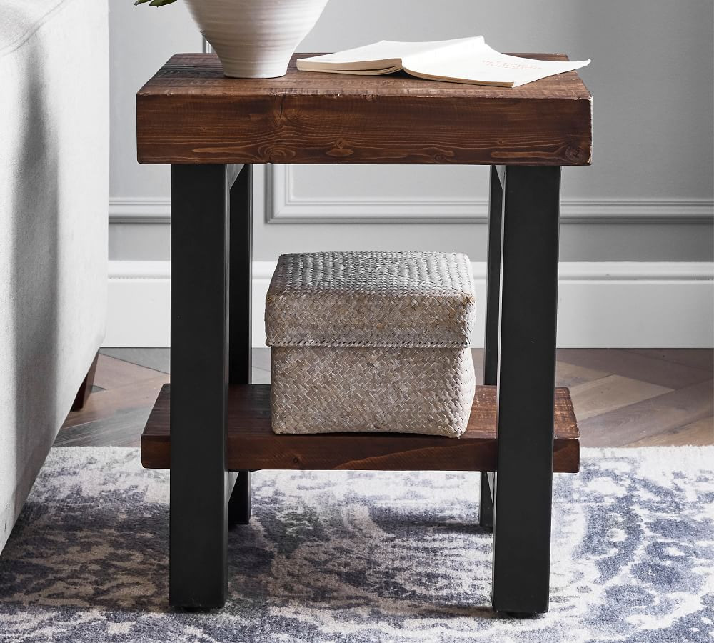 Griffin 19" Reclaimed Wood End Table | Pottery Barn (US)