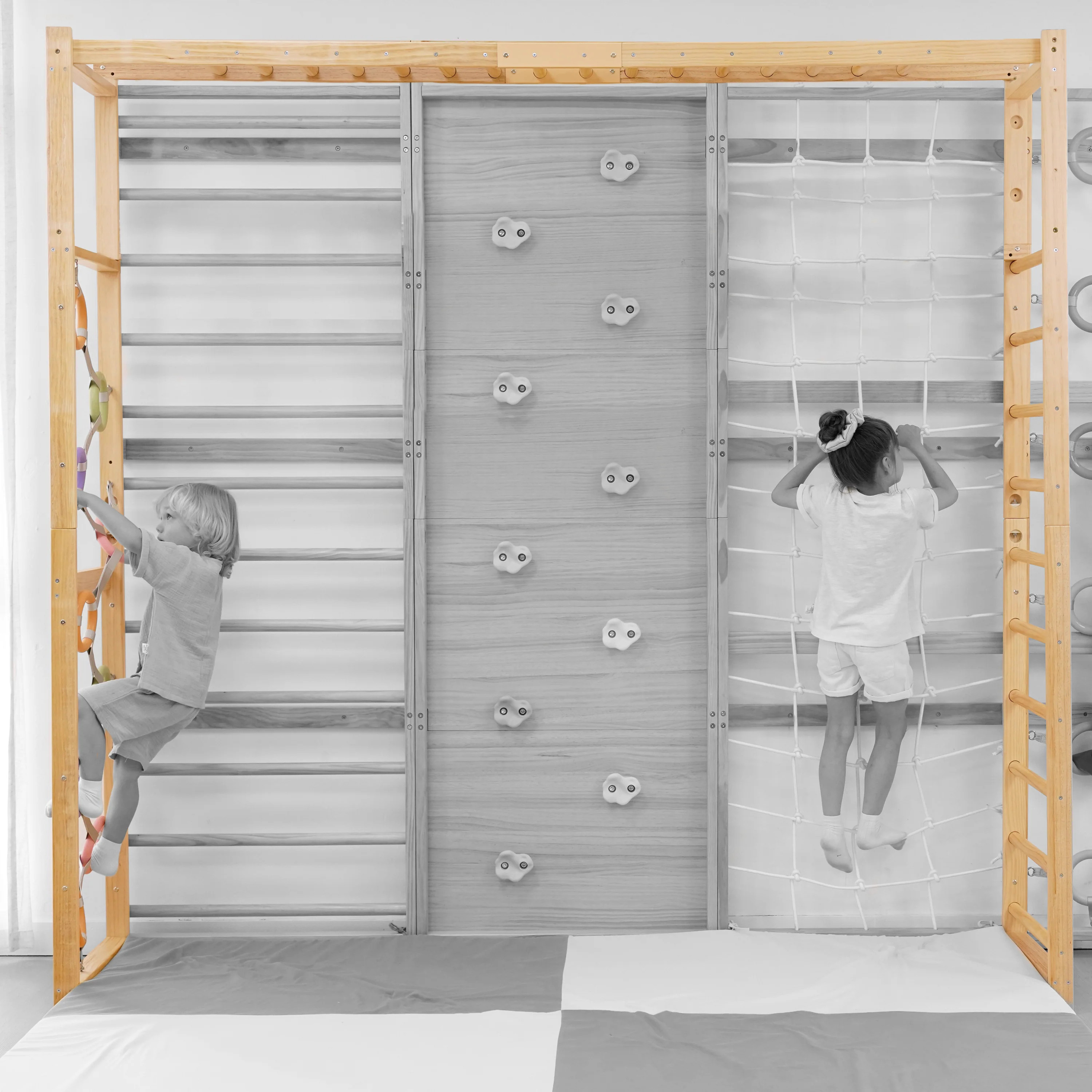 Monkey Bar Attachment – For 79 Inch Walnut Swedish Ladder | Avenlur