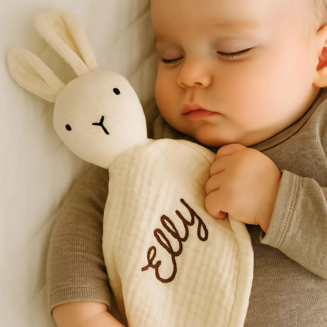 Personalized Bunny Lovey Embroidered Lovey with Name Custom Baby Shower Gift for Newborn Keepsake... | Etsy (Global)