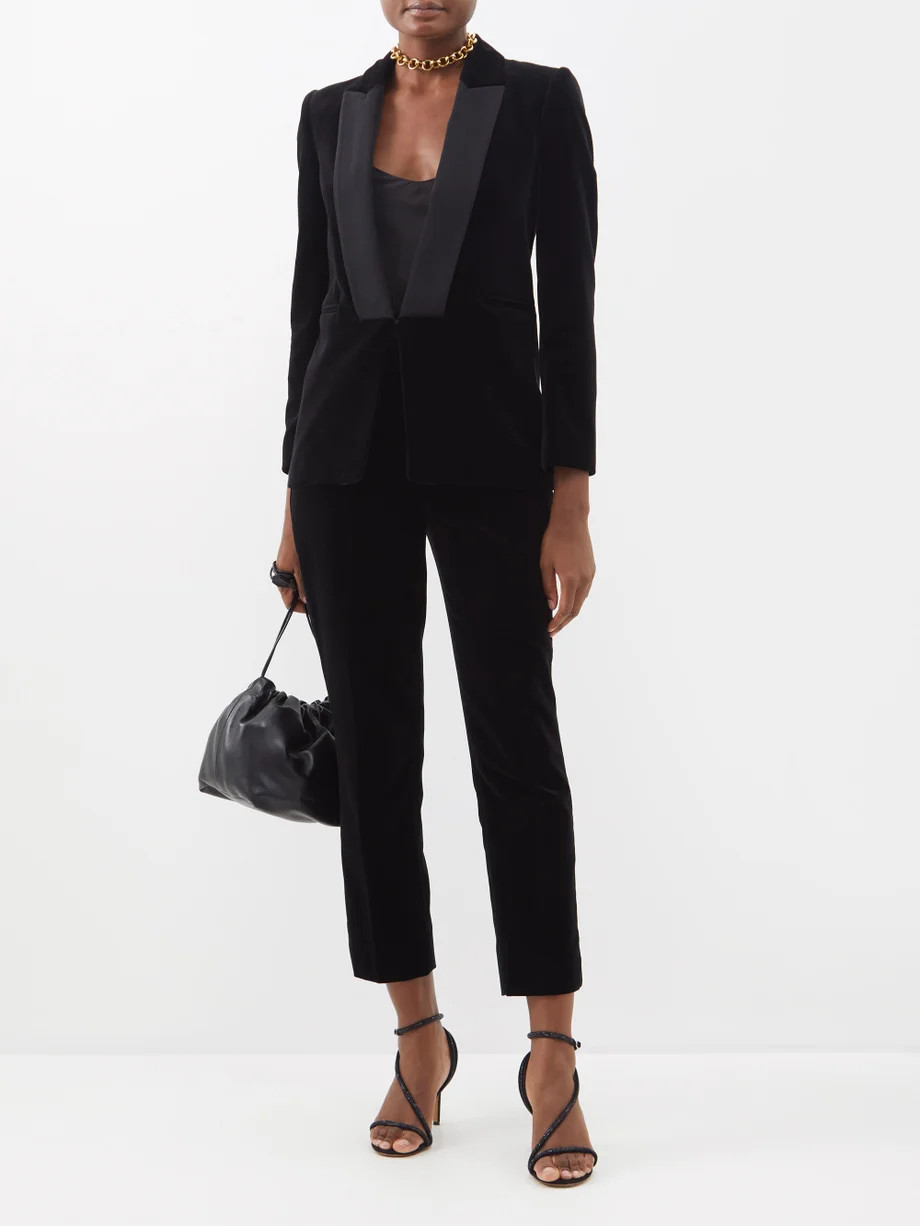 Jules satin-lapel velvet tuxedo jacket | Cefinn | Matches (US)