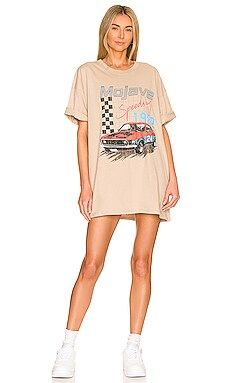 Girl Dangerous Mojave Speedway T-Shirt Dress in Sand from Revolve.com | Revolve Clothing (Global)