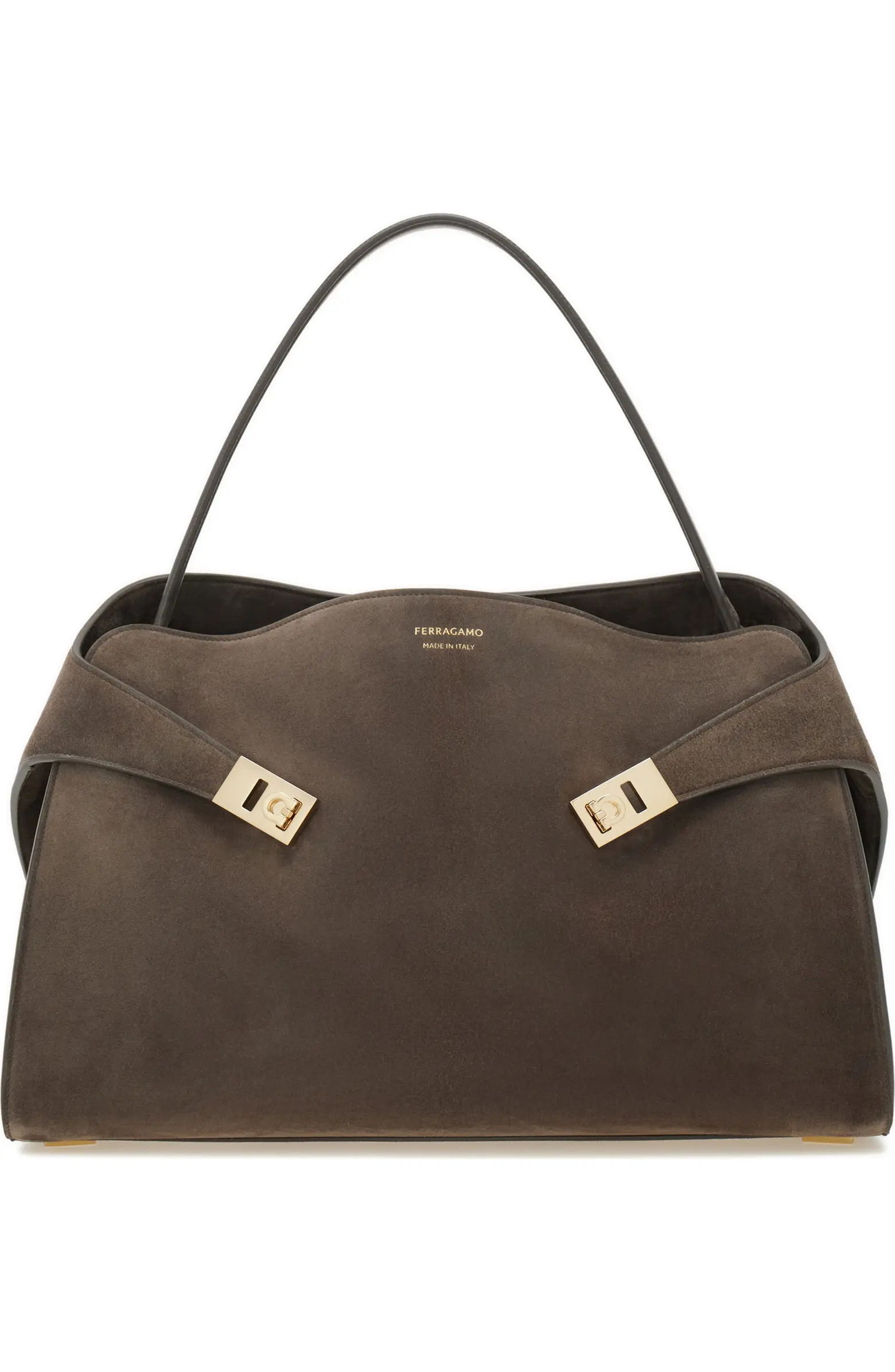 FERRAGAMO Medium Hug Suede Shoulder Bag | Nordstrom | Nordstrom
