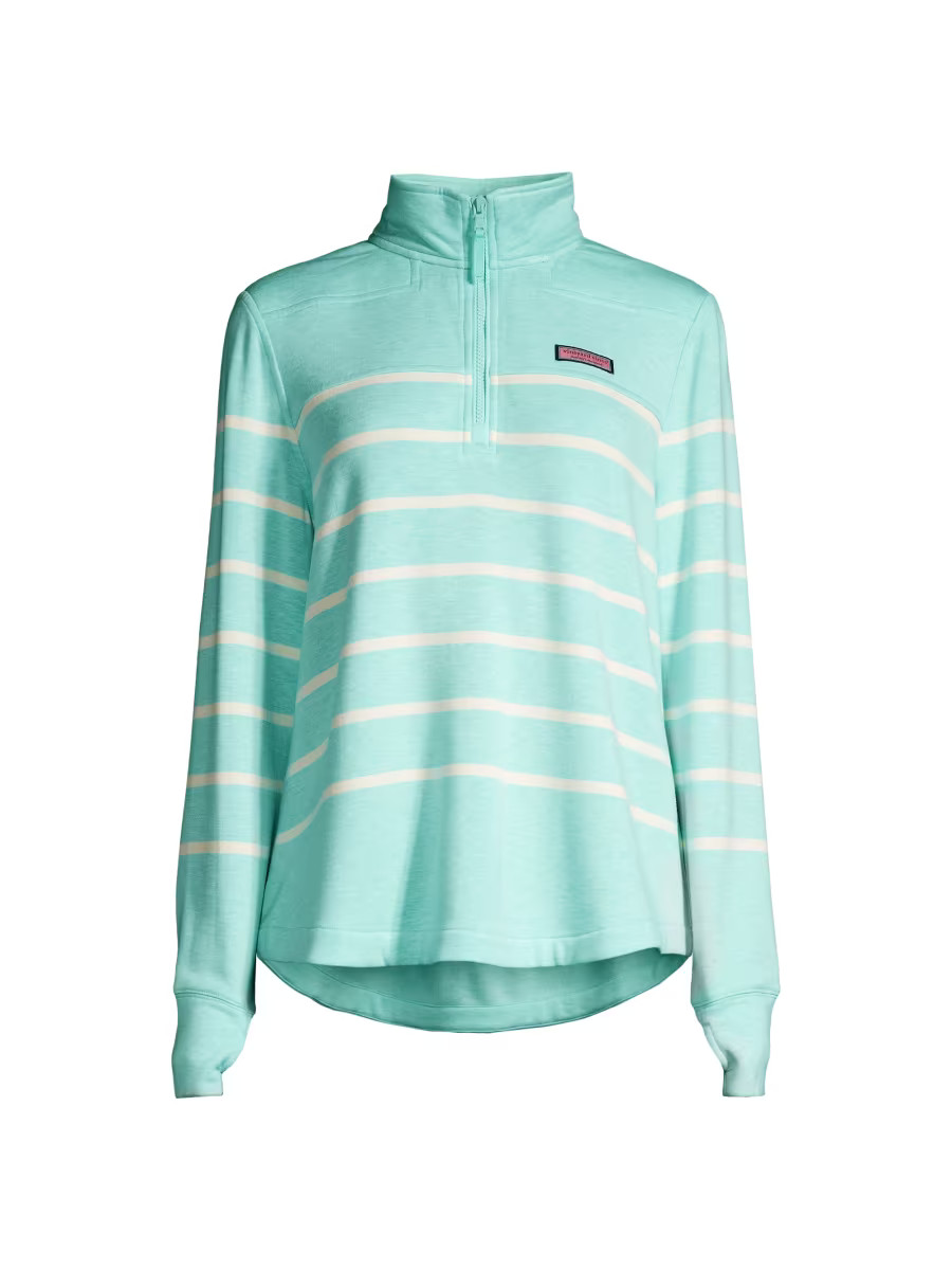 Vineyard Vines Dreamcloth Stripe Half-Zip Shirt | Saks Fifth Avenue