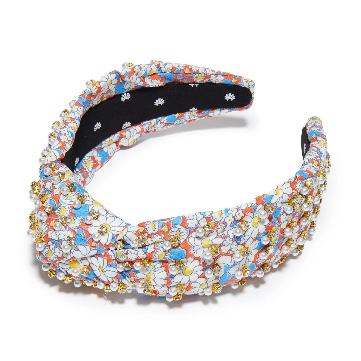 ALICE W PEARL & CRYSTAL EMBELLISHED KNOTTED HEADBAND | LELE SADOUGHI