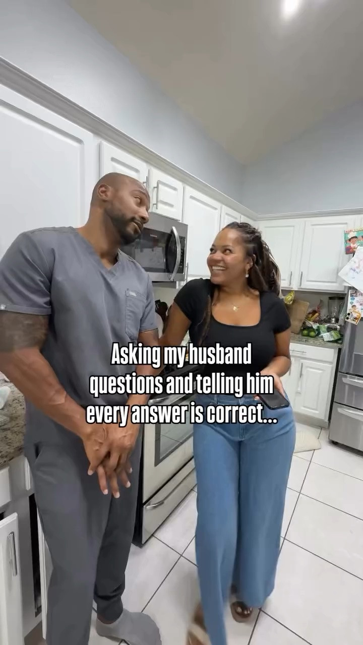 @shein_us @sheinofficial

Marriage is really just finding someone who will participate in your nonsense even after they realize something ain’t right. 😂

Every answer? Correct.
Confidence? Increasing by the question.
Me keeping a straight face? Barely.

And my confident king DEFINITELY caught on halfway through. The looks he started giving me took me OUT. 😂 But he kept answering anyway, and, that might be one of my favorite things about us.

We can turn the most random moment in our kitchen into something that has us cracking up. The older we get, the more I appreciate that part of marriage, the friendship, the inside jokes, the foolishness and having somebody you genuinely LIKE doing life with.

Life gives us enough serious moments. I want to laugh with my man.

How many questions about YOU would your spouse actually get right? 👀😂

If marriage, motherhood, family adventures and finding reasons to laugh somewhere in the middle of all of it sounds like your kind of life… you’ll fit right in over here. 

And because I’m proud of another no leggings look, for the fit…

Search UH2LJ in the SHEIN app to shop my look.

SHEIN EZwear
🆔 35374574 

Livesso
🆔 441101949 

#SHEINsaveinstyle #SHEINtrends #sheinpartner #MillennialMarriage #MarriageHumor
