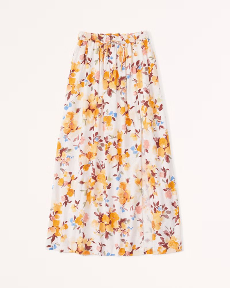 Resort Tie-Waist Maxi Skirt | Abercrombie & Fitch (US)