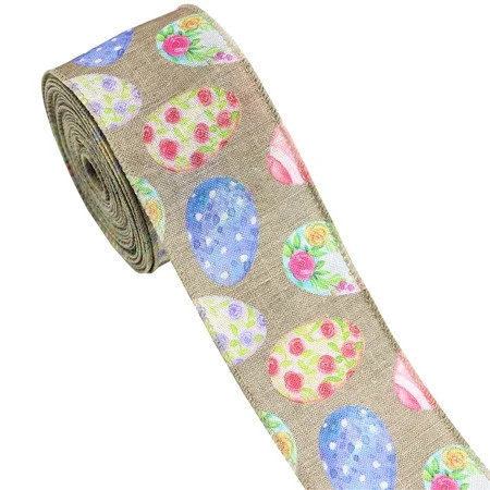 Easter Ribbon, Spring Burlap Ribbon, Wired Edge Ribbon, Buffalo Plaid Ribbon, Diy Crafts Ribbon, Gift Wrapping Ribbon, Bow Making Ribbon, Decorative Wired Ribbon | Walmart (US)