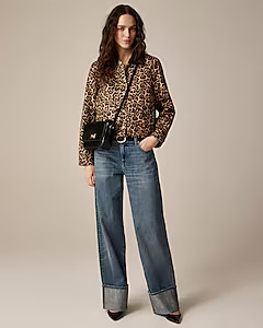 Short Barn Jacket™ in leopard cotton canvas | J. Crew US