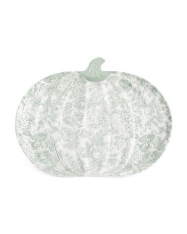 16x13.5 Indoor Outdoor Melamine Pumpkin Serving Platter | TJ Maxx