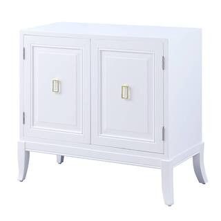 Acme Furniture Clem 36 in. White Rectangle Wood Console Table with 2 Doors AC00284 - The Home Dep... | The Home Depot