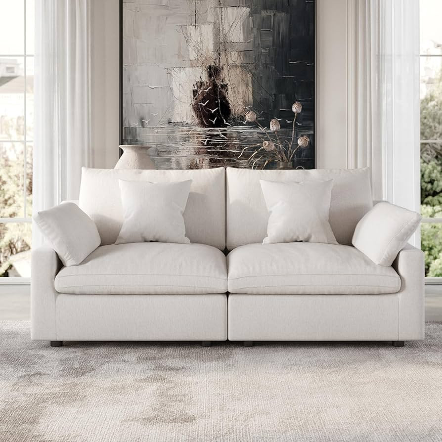 JACH Cloud Sectional Couches for Living Room, Modern Convertible Modular Couch, Love Seat Sofas, ... | Amazon (US)