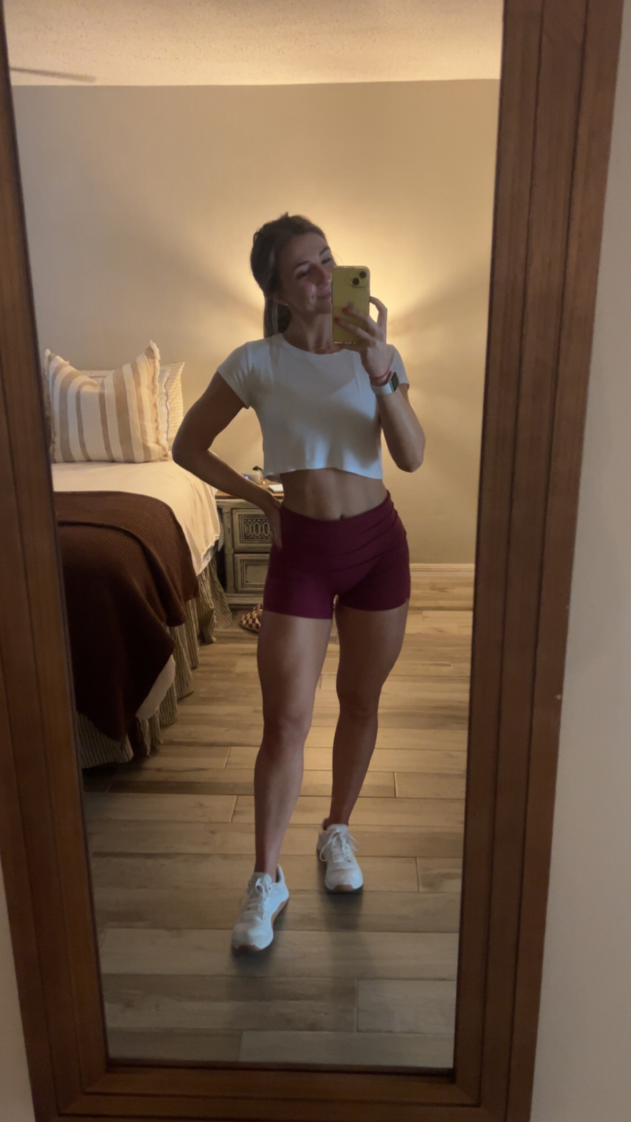 fun fold-over shorts that feel so flattering on your waist 

 #LTKActive #LTKTall #LTKStyleTip