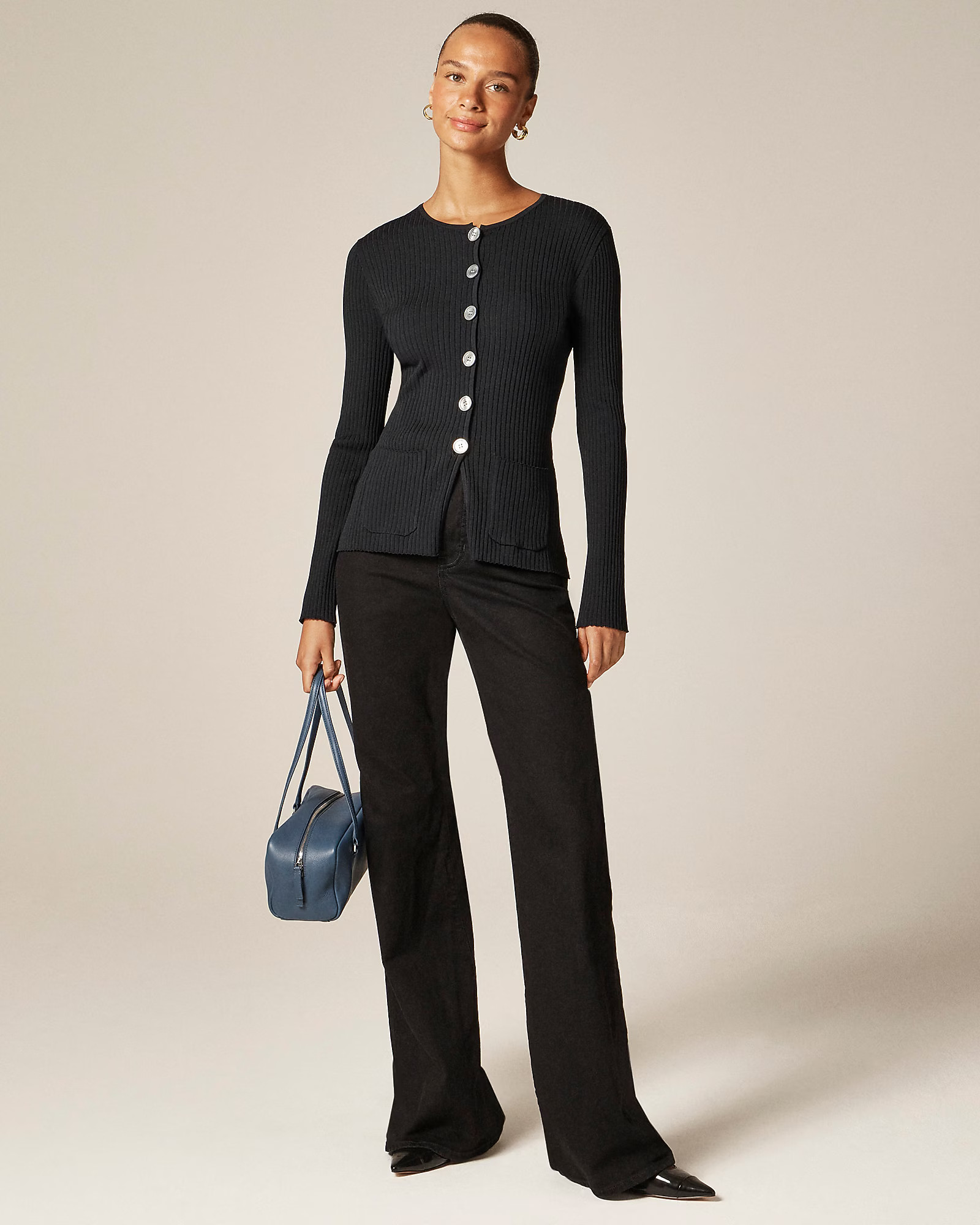 Super-stretch ribbed cardigan | J. Crew US