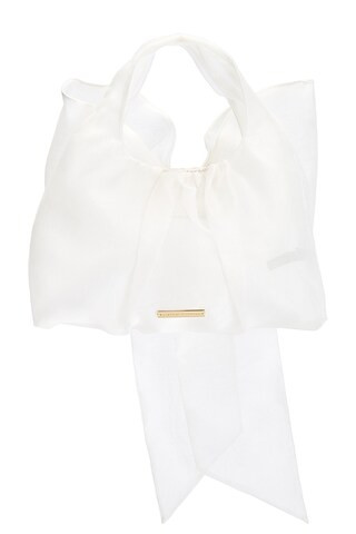 Sheer Bow Clutch in Pearl | Revolve Clothing (Global)