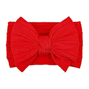 LemonSpace Handmade Red Baby Girls Bows Soft Stretchy Nylon Hair Bands Hair Accessories Baby head... | Amazon (US)