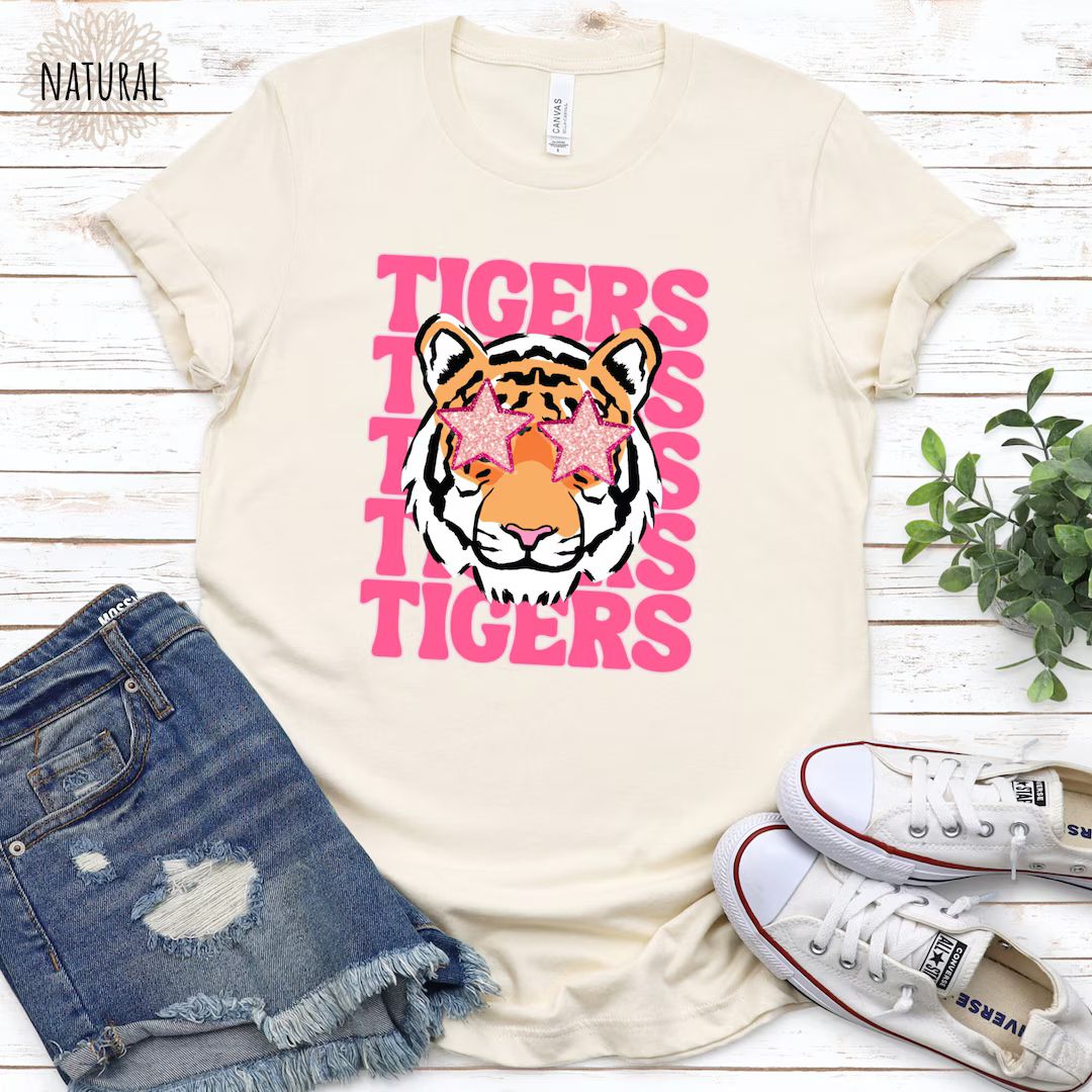 Tigers / Tiger / Mascot / School / College / Preppy / Game Day / Shirt / Tee / Bella / Football /... | Etsy (US)
