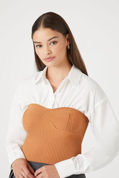 Corset & Shirt Combo Top | Forever 21 (US)
