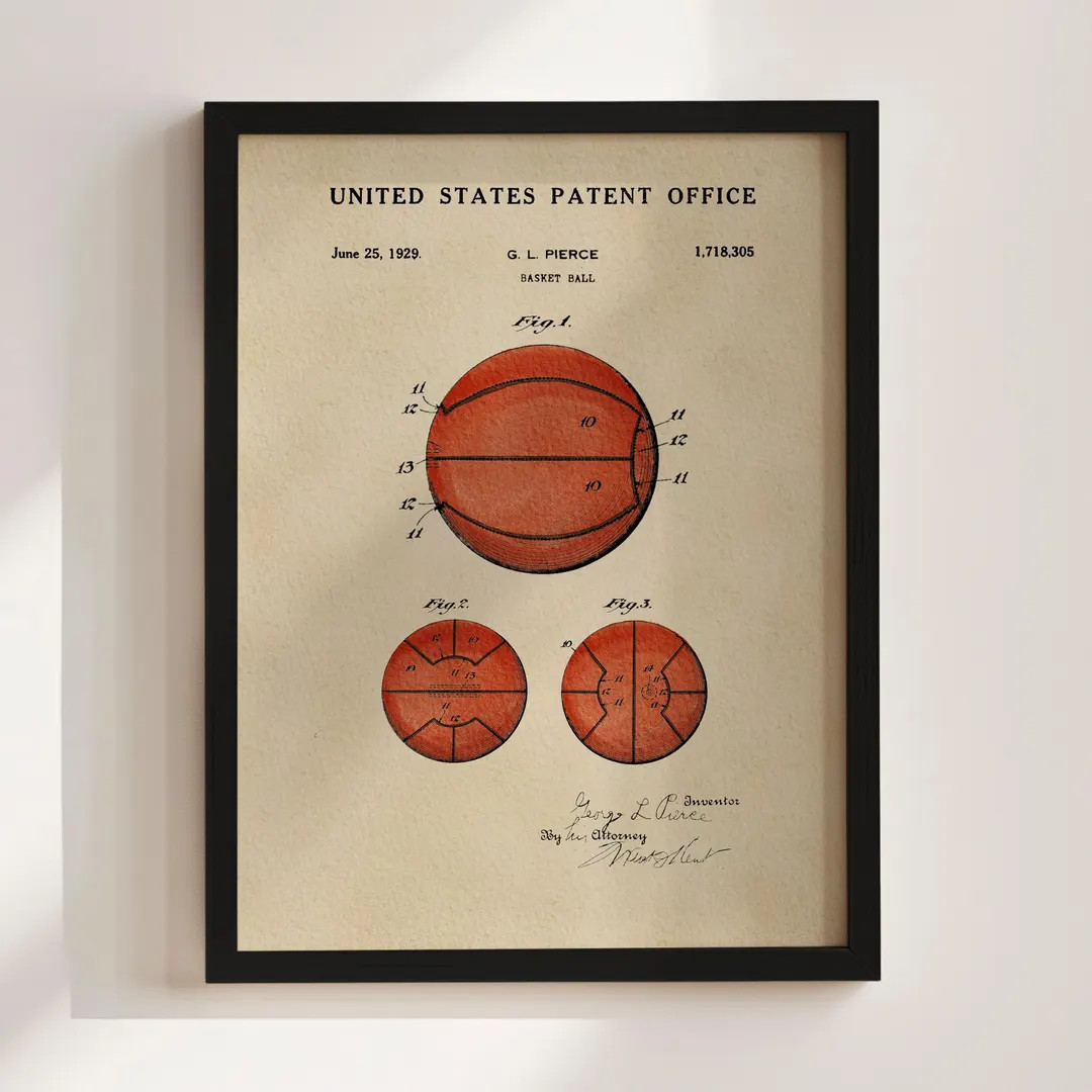 Basketball Patent Print (1929) | Etsy (US)