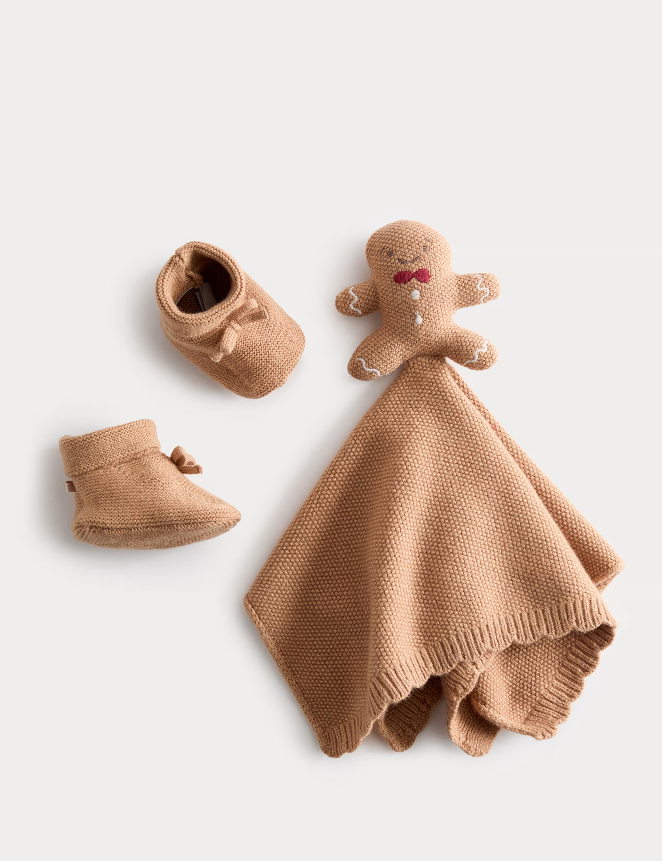 Gingerbread Comforter & Booties Set (0-12 Mths) | M&S | M&S | Marks & Spencer (UK)