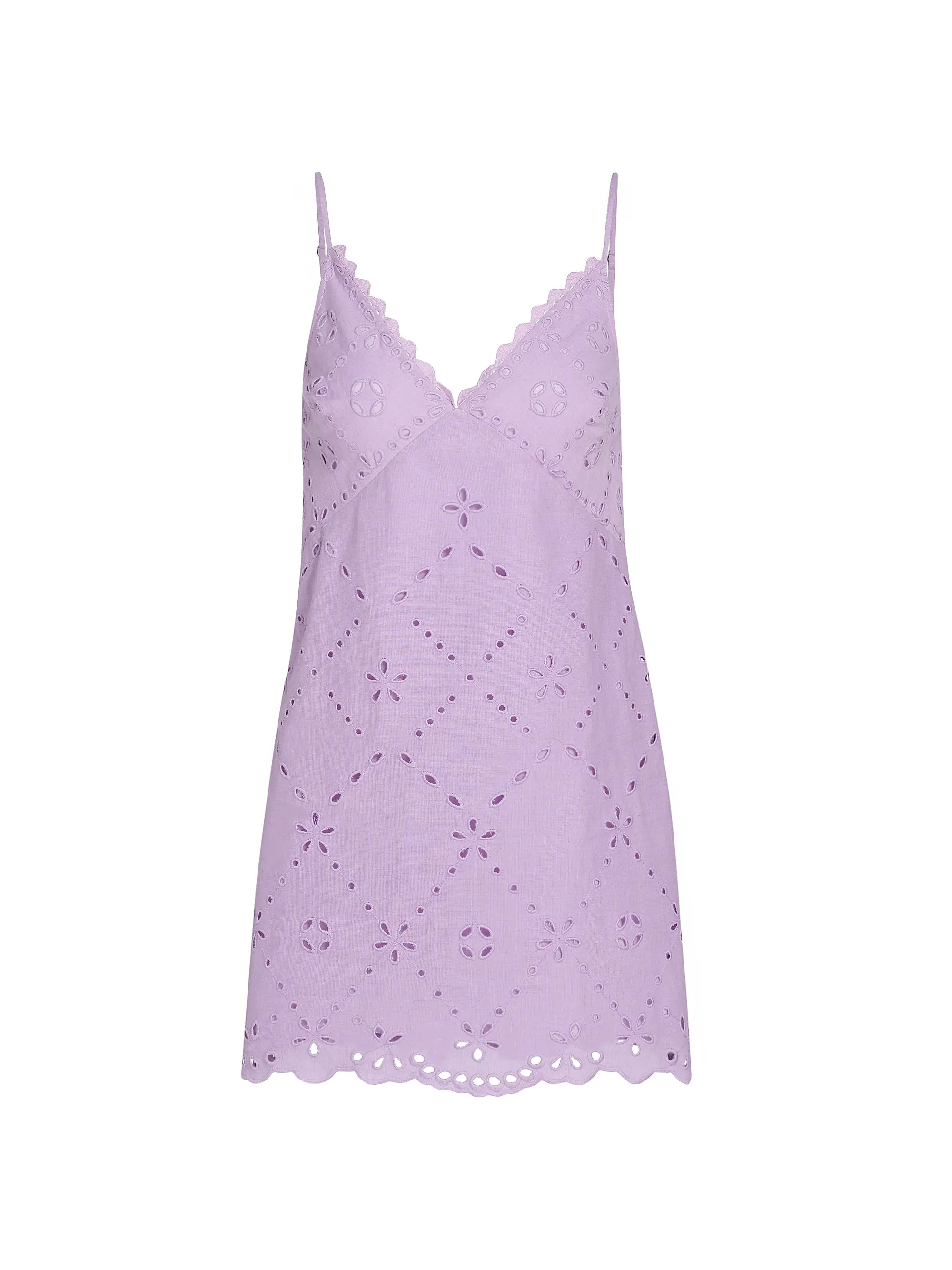 Cotton-Linen A-Line Minidress | Saks Fifth Avenue