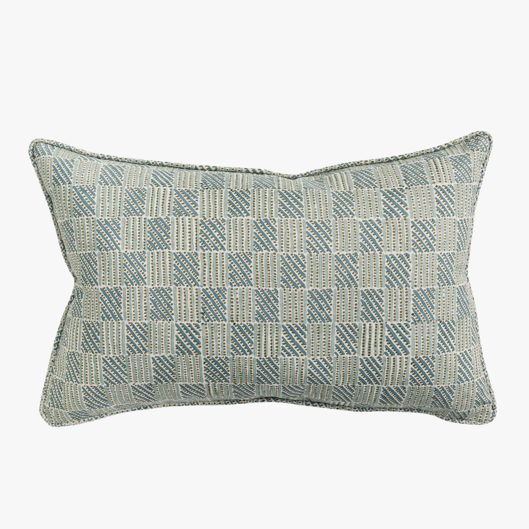 Kumasi Celadon Moss Lumbar Pillow Cover | Dear Keaton
