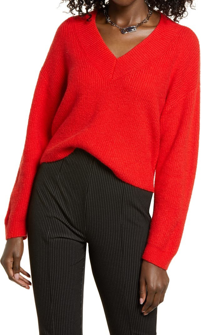 Rib Stitch Crop Sweater | Nordstrom