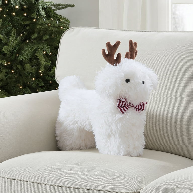My Texas House Andy 12" x 17" Christmas Toy Dog Holiday Decorative Pillow | Walmart (US)