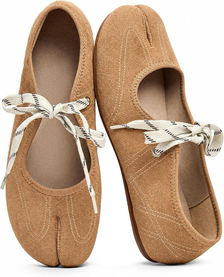 Tabi Flats for Women Lace Up Ballet Flat Runs Small Choose Size Up | Amazon (US)