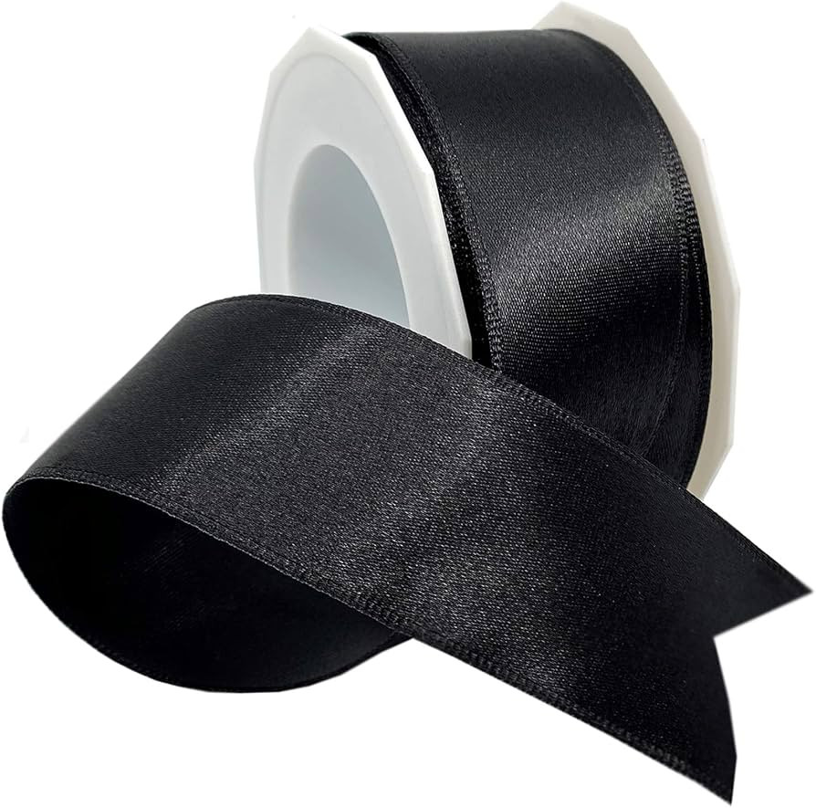 Morex Ribbon Wired Satin Ribbon, 1.5 inch by 10 Yard, Black, 09609/10-613 | Amazon (US)