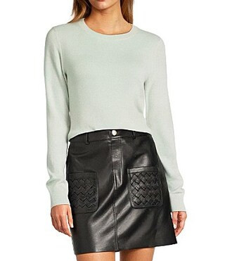 Antonio Melani Luxury Collection Cameron Cashmere Crew Neck Long Sleeve Knit Sweater - L | Dillard's