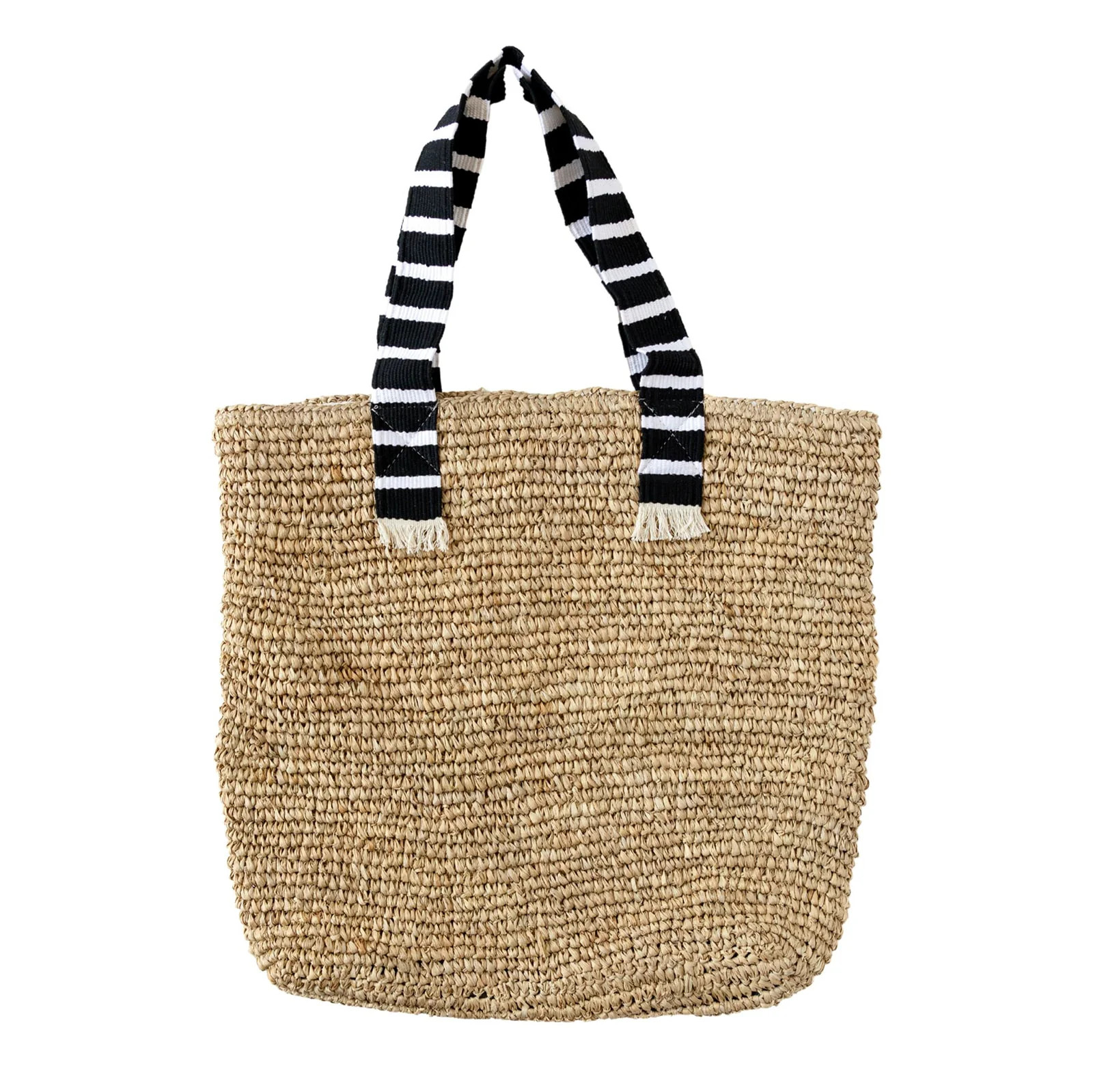 Jakeline Large Raffia Tote | Gray and Fay