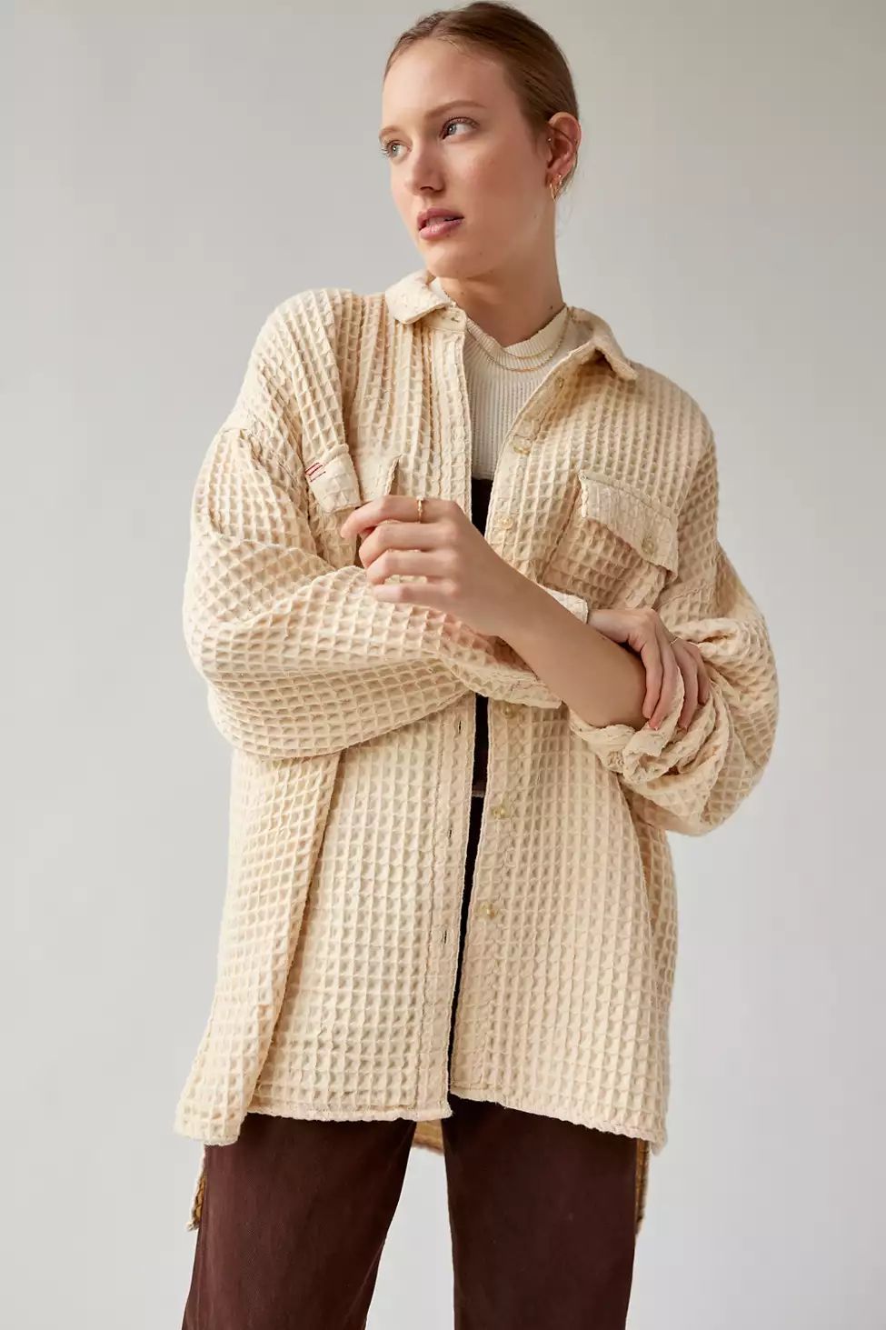 BDG Stanley Waffle Button-Down Top | Urban Outfitters (US and RoW)