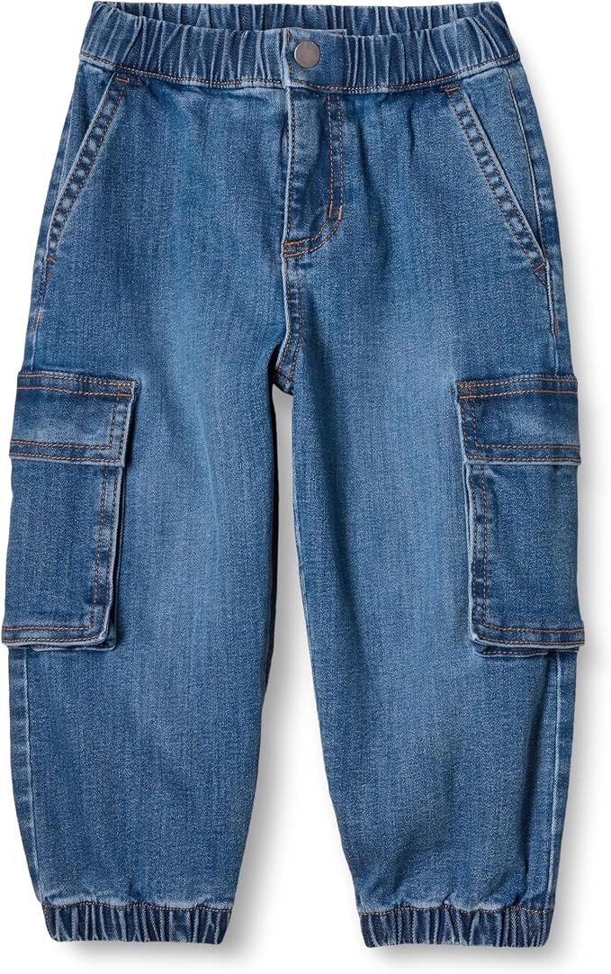 Amazon Essentials Boys and Toddlers' Stretch Denim Cargo Jean | Amazon (US)