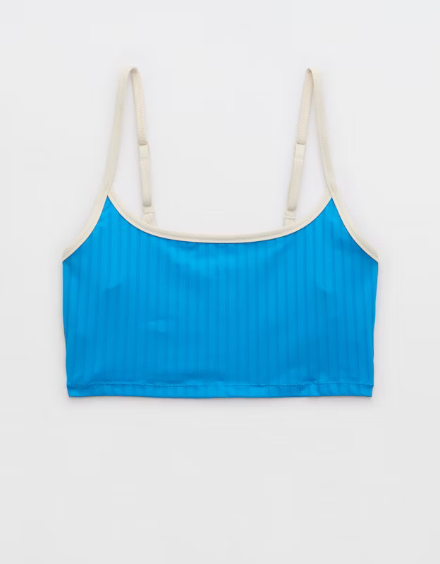 Aerie Wide Rib Scoop Longline Bikini Top | Aerie