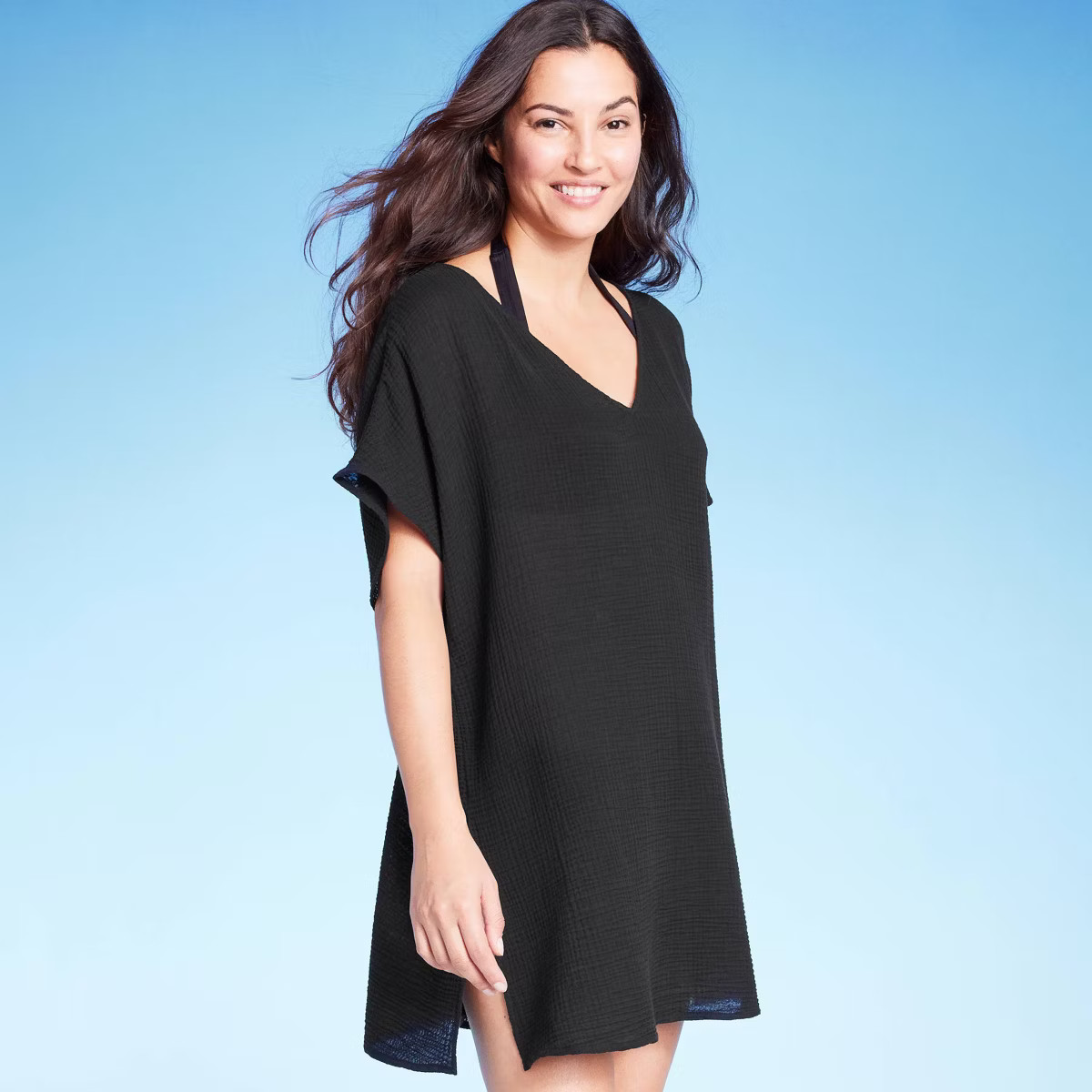 Women's Side Slit Tie Back Cover Up Tunic Dress - Kona Sol™ | Target