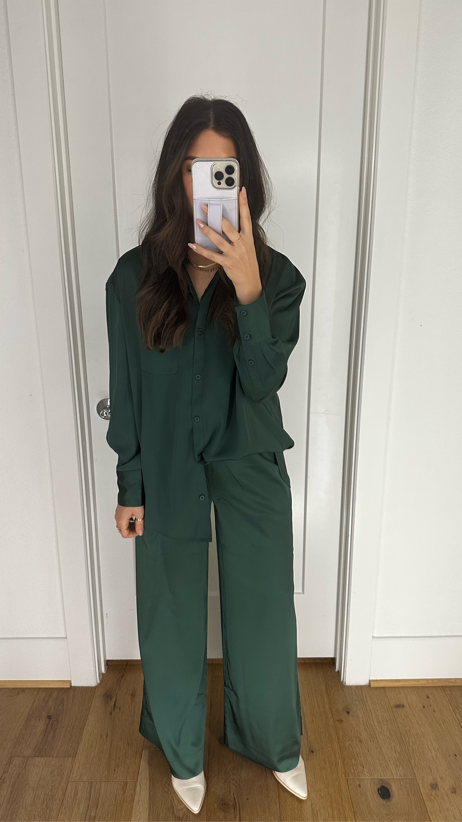 I’m all about the sets right now! This set definitely runs big so order your regular size. I sized up and wish I would have stuck with my normal size. Love this Amazon find!

Top: medium
Bottom: medium 
Shoes: 8

#LTKHoliday #LTKstyletip